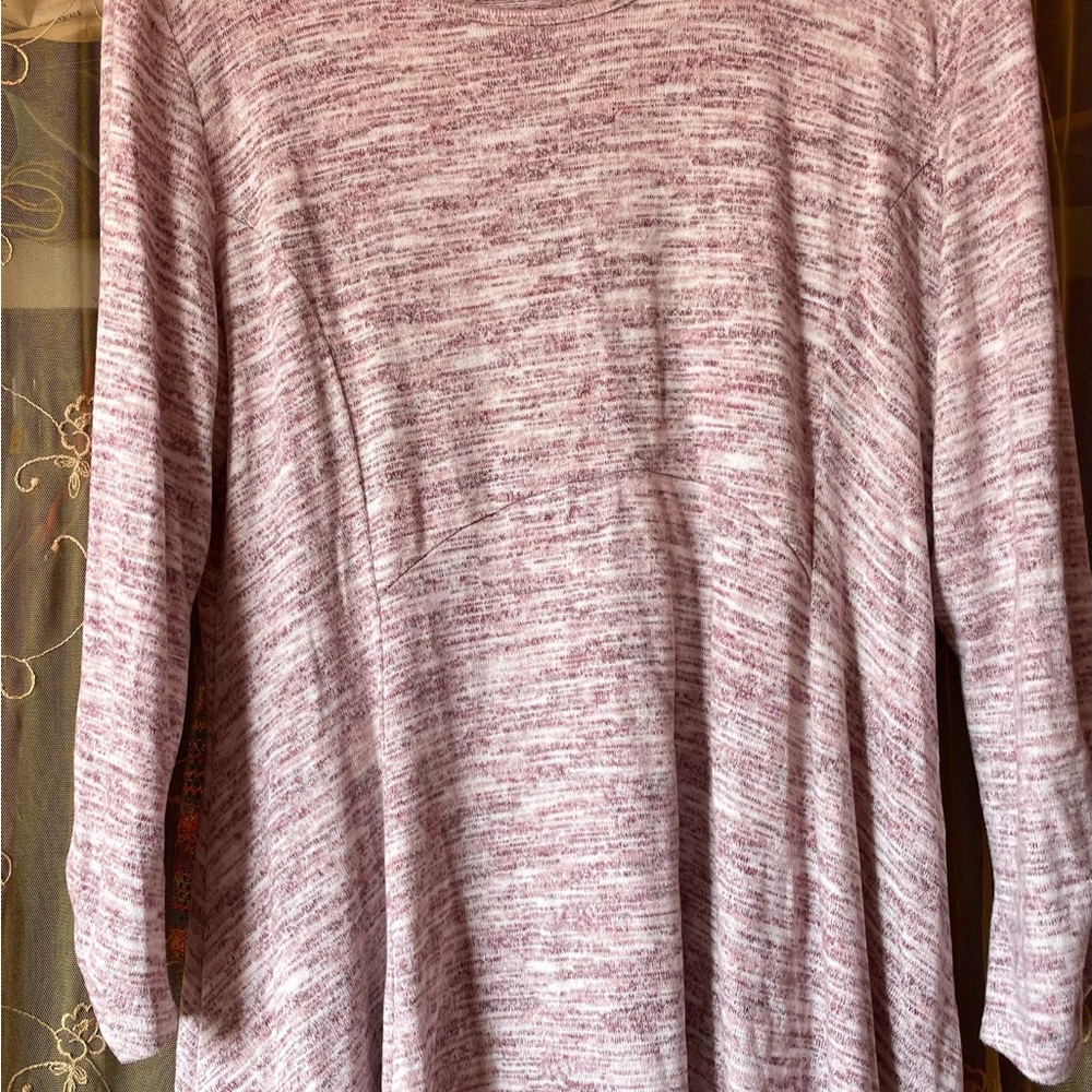 Long sleeve tunic red pink